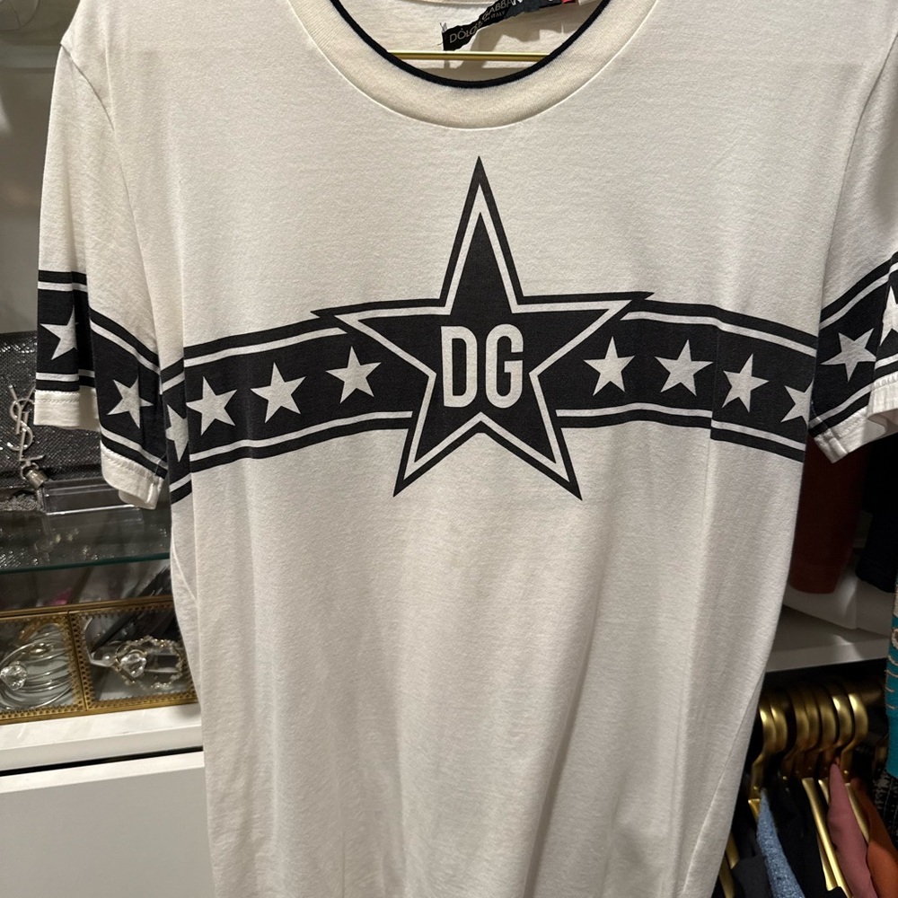 Dolce & Gabbana White and Black Star Tee